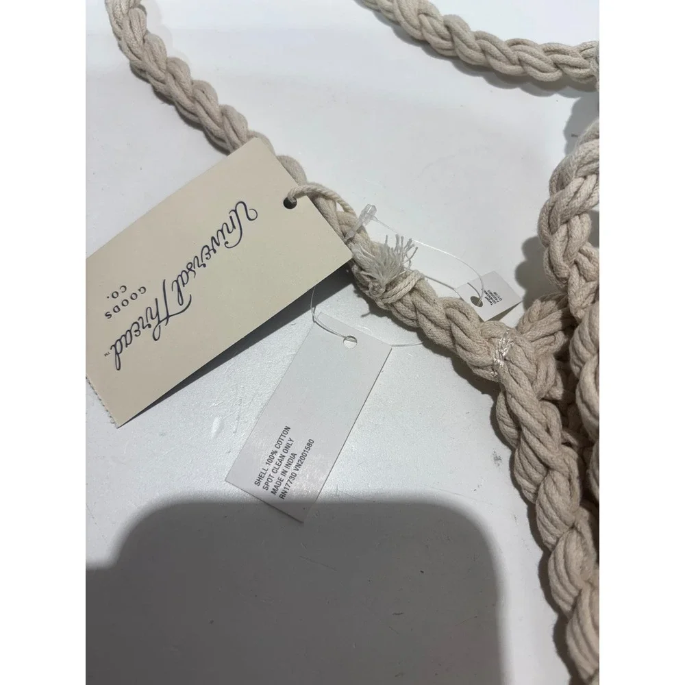 Universal Thread Macrame Purse Fringe Boho Cotton new